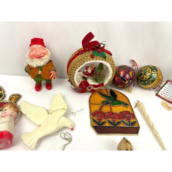 30x VTG Holiday Ornaments Christmas Wood Fabric Metal Lot Collectibles Santa - Picture 4 of 16
